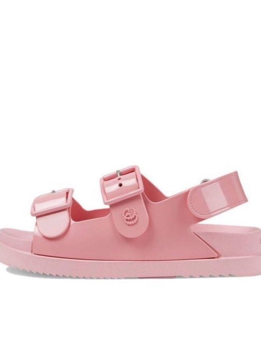 Gucci Pink Double-Buckle Kids Sandals